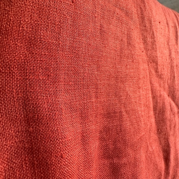 Jaeger London Vintage Linen Sleeveless Burnt Orange Shift Dress Size UK 10 US 8 - Picture 9 of 12